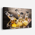 cuadro canvas cerveza botellas de malta horizontal