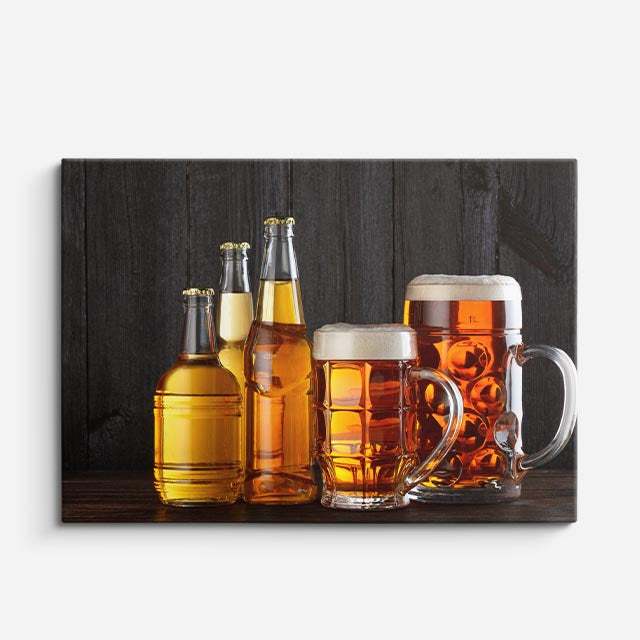 cuadro canvas cerveza ambar en jarra horizontal