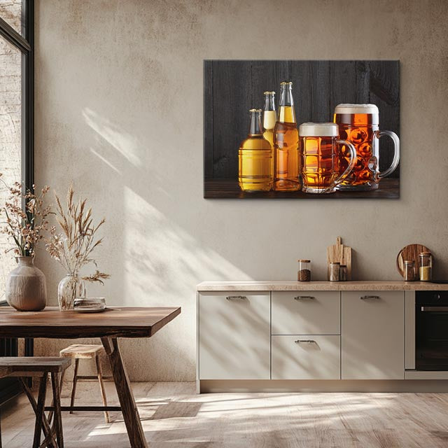 cuadro canvas cerveza ambar en jarra horizontal