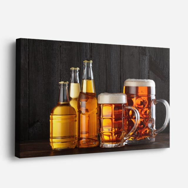 cuadro canvas cerveza ambar en jarra horizontal