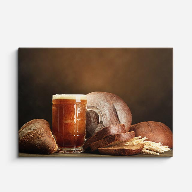 cuadro canvas cerveza pan y malta horizontal