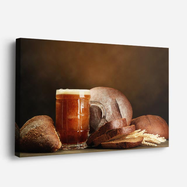 cuadro canvas cerveza pan y malta horizontal