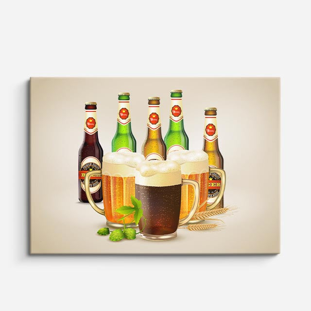 cuadro canvas cerveza cerveza clasica horizontal