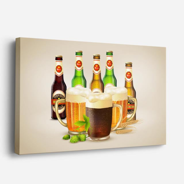 cuadro canvas cerveza cerveza clasica horizontal