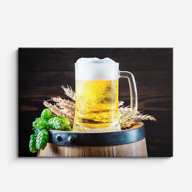 cuadro canvas cerveza espuma fresca horizontal