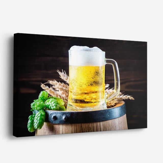 cuadro canvas cerveza espuma fresca horizontal