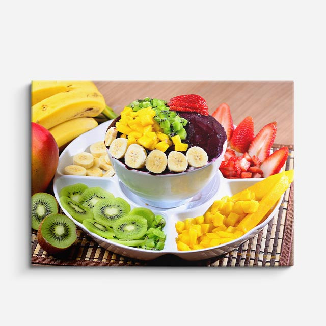 cuadro canvas jugos y frutas manana tropical horizontal