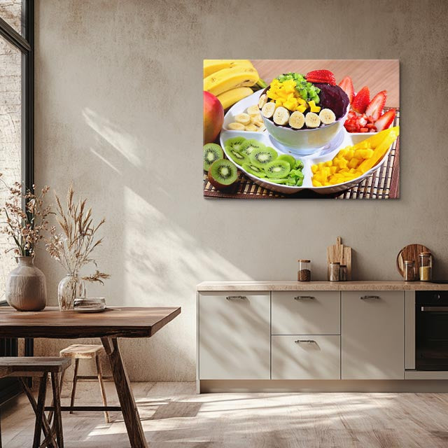 cuadro canvas jugos y frutas manana tropical horizontal