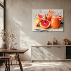 cuadro canvas jugos y frutas toronja fresca horizontal