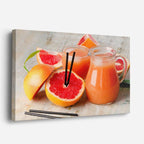 cuadro canvas jugos y frutas toronja fresca horizontal