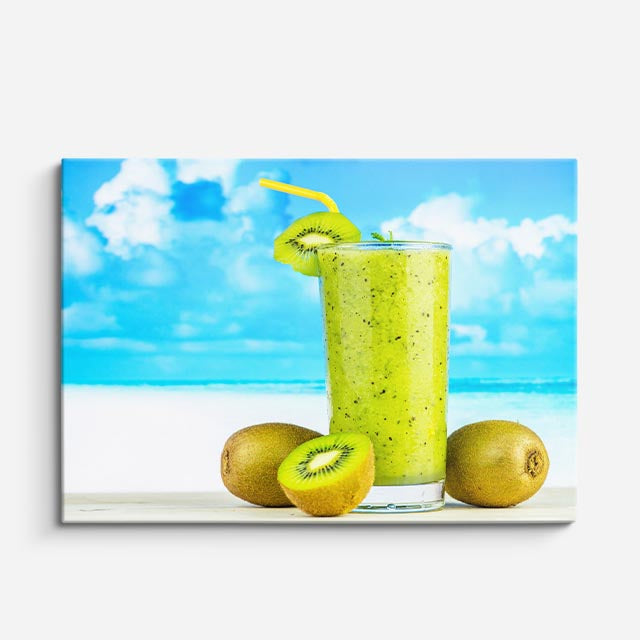 cuadro canvas jugos y frutas kiwi playero horizontal