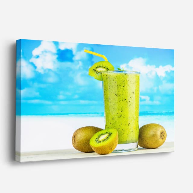 cuadro canvas jugos y frutas kiwi playero horizontal