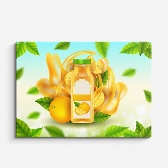 cuadro canvas jugos y frutas jugo tropical horizontal