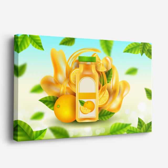 cuadro canvas jugos y frutas jugo tropical horizontal