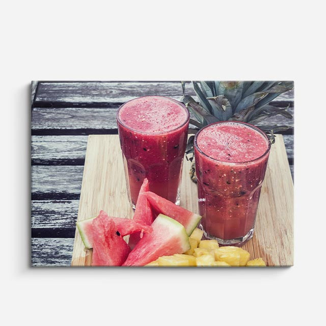 cuadro canvas jugos y frutas batido de sandia horizontal