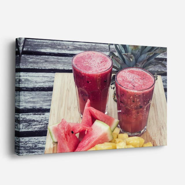 cuadro canvas jugos y frutas batido de sandia horizontal