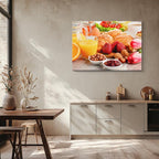 cuadro canvas jugos y frutas desayuno frutal horizontal
