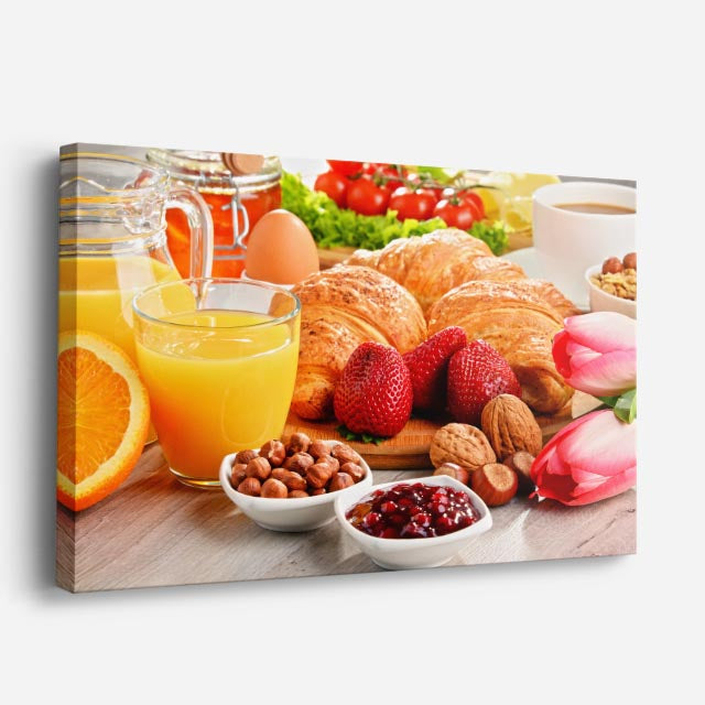cuadro canvas jugos y frutas desayuno frutal horizontal