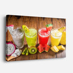 cuadro canvas jugos y frutas mix tropical horizontal