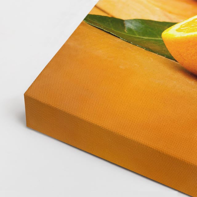 cuadro canvas jugos y frutas naranjas doradas horizontal