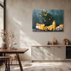 cuadro canvas jugos y frutas rincon de naranjas horizontal
