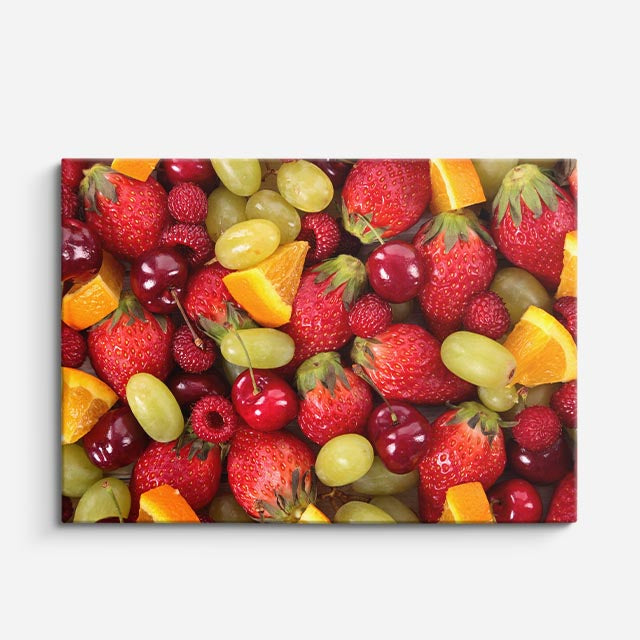 cuadro canvas jugos y frutas explosion frutal horizontal