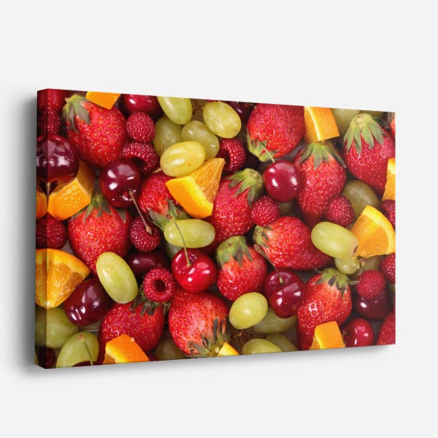 cuadro canvas jugos y frutas explosion frutal horizontal