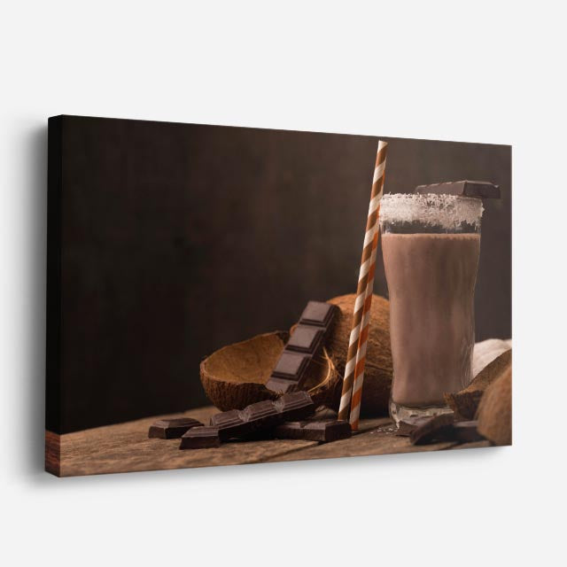 cuadro canvas malteadas y postres malteada cacao horizontal