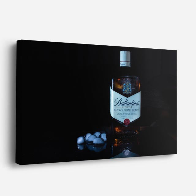 cuadro canvas cócteles y licores ginebra azul horizontal