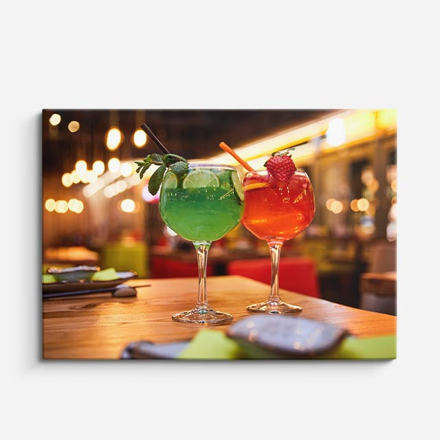 cuadro canvas cócteles y licores cocteles tropicales horizontal