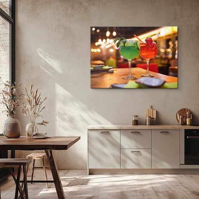 cuadro canvas cócteles y licores cocteles tropicales horizontal