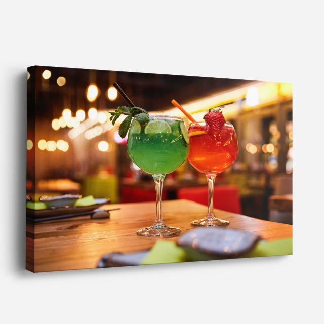 cuadro canvas cócteles y licores cocteles tropicales horizontal