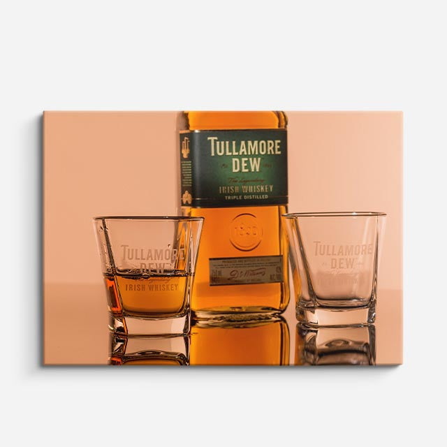 cuadro canvas cócteles y licores triple whisky horizontal