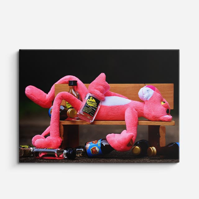cuadro canvas cócteles y licores fiesta rosa horizontal