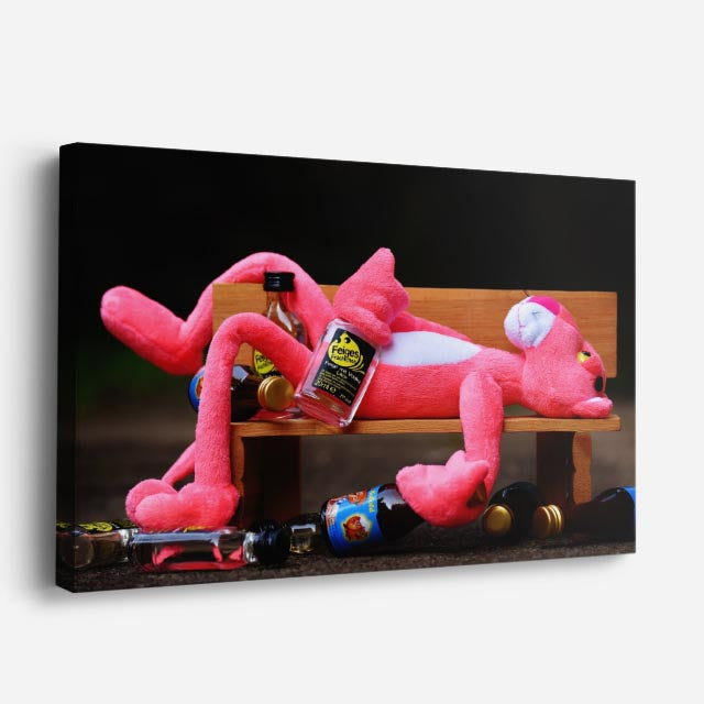 cuadro canvas cócteles y licores fiesta rosa horizontal