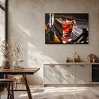 cuadro canvas cócteles y licores negroni oscuro horizontal