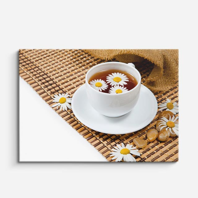 cuadro canvas té e infusiones te de manzanilla horizontal