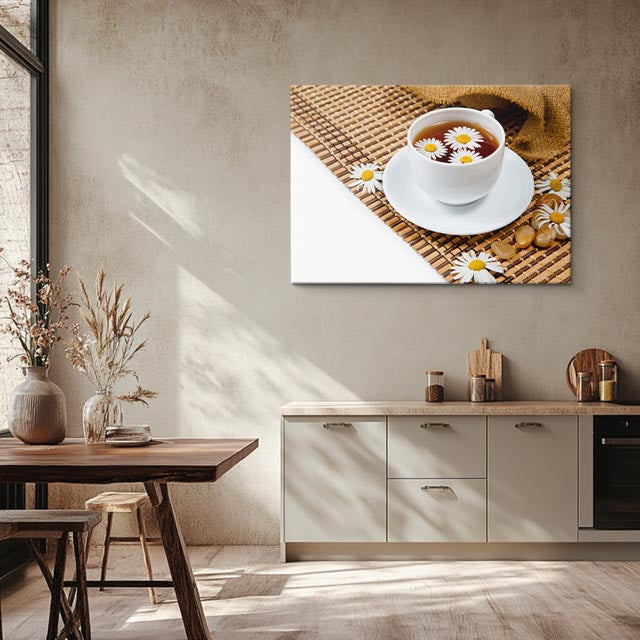 cuadro canvas té e infusiones te de manzanilla horizontal
