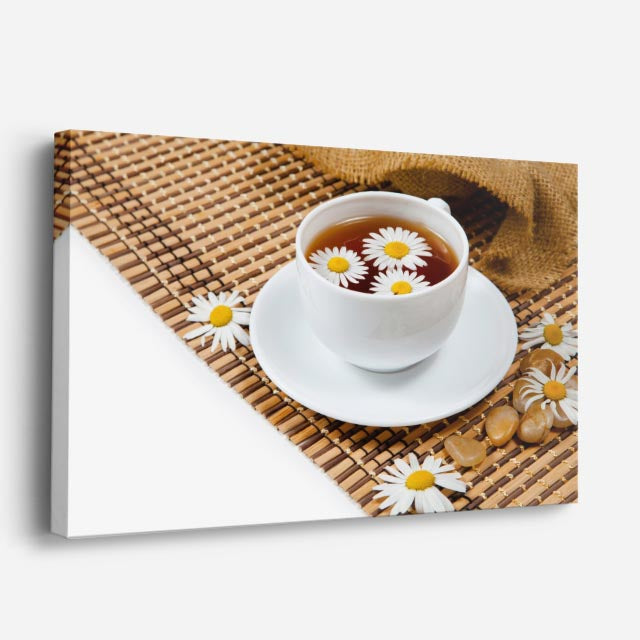 cuadro canvas té e infusiones te de manzanilla horizontal