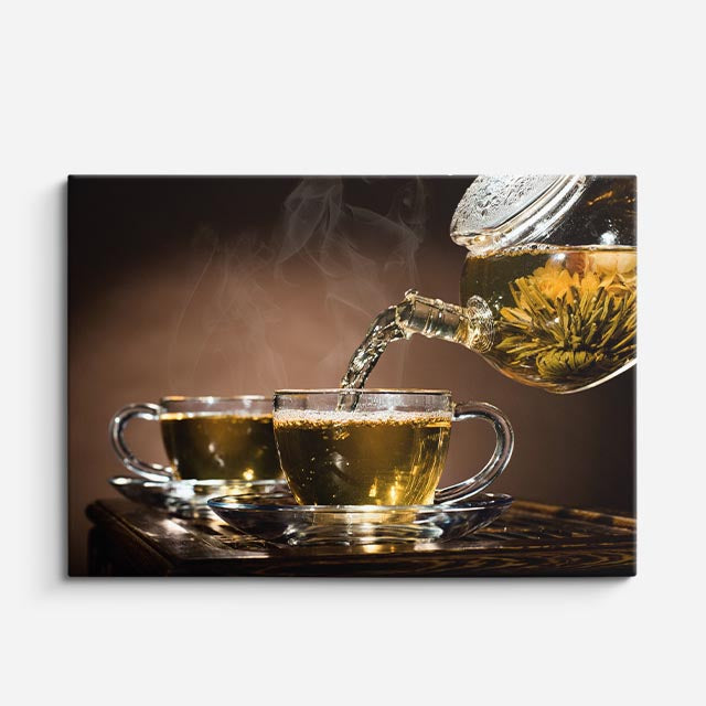 cuadro canvas té e infusiones infusion dorada horizontal