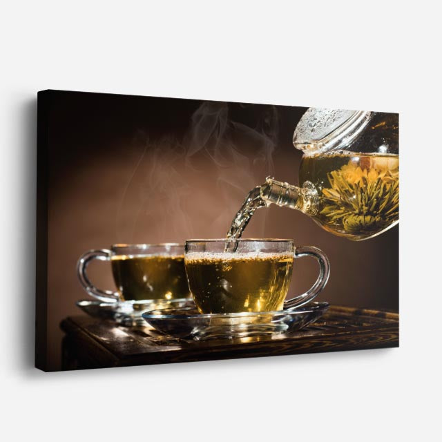 cuadro canvas té e infusiones infusion dorada horizontal