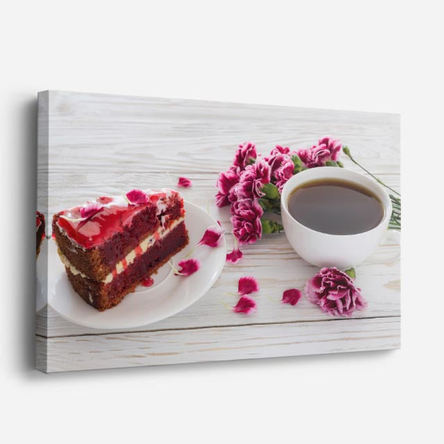 cuadro canvas té e infusiones pastel y te horizontal