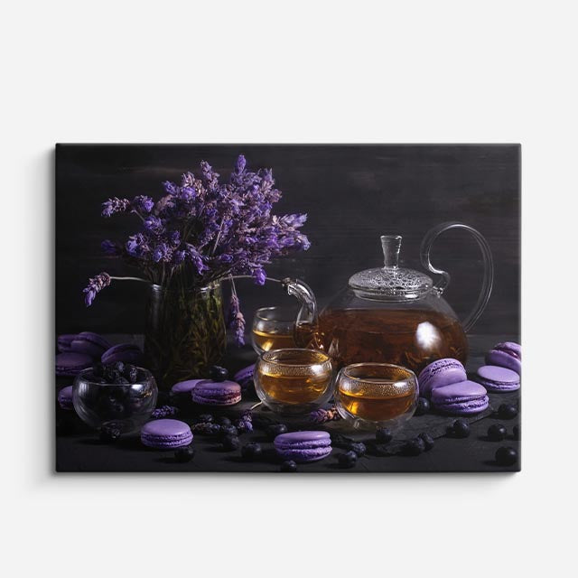 cuadro canvas té e infusiones te de lavanda horizontal
