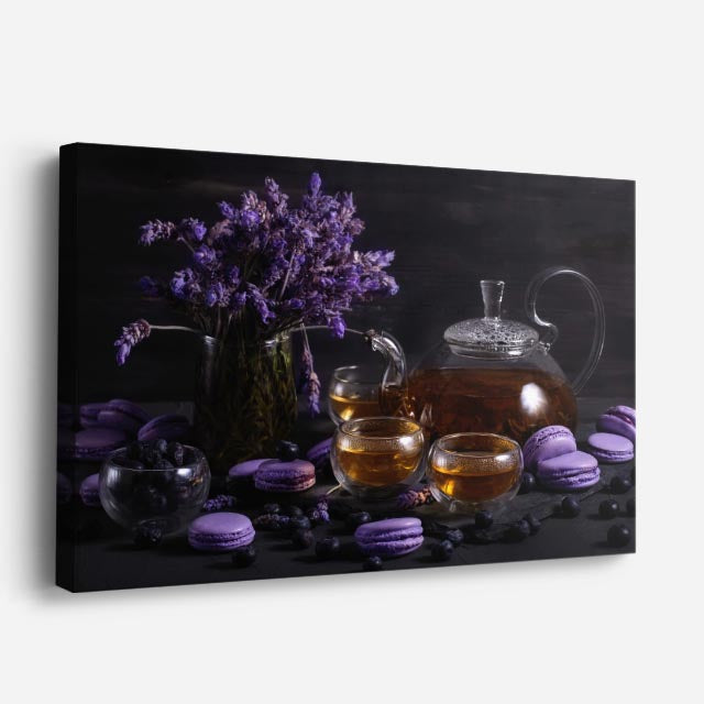 cuadro canvas té e infusiones te de lavanda horizontal