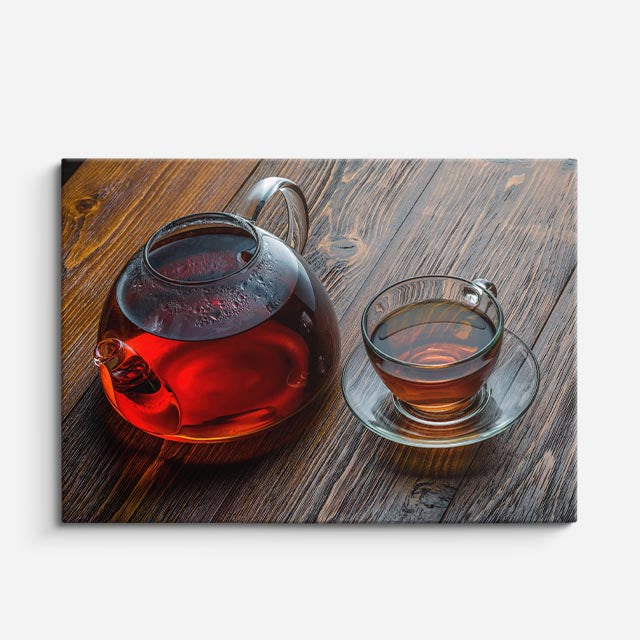 cuadro canvas té e infusiones cristal de te horizontal