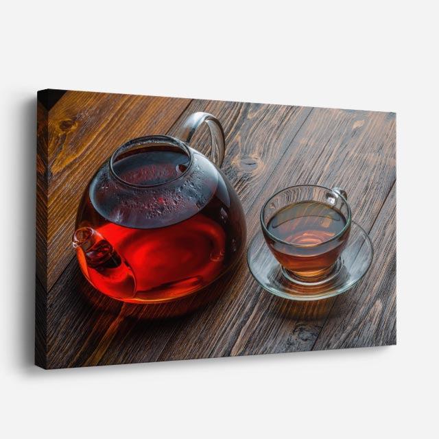 cuadro canvas té e infusiones cristal de te horizontal