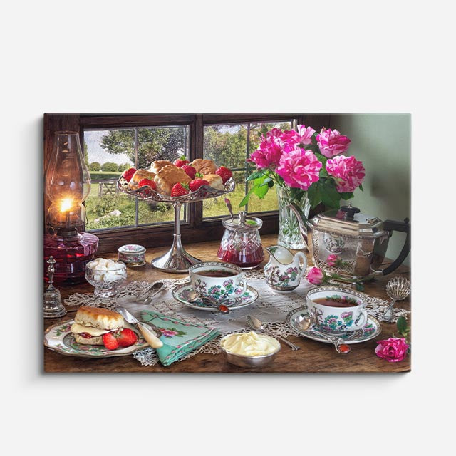 cuadro canvas té e infusiones jardin de te horizontal