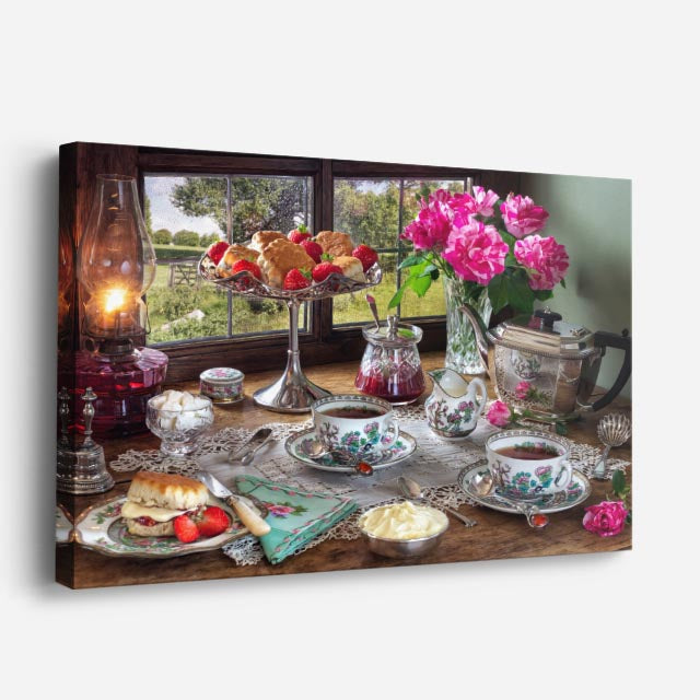 cuadro canvas té e infusiones jardin de te horizontal