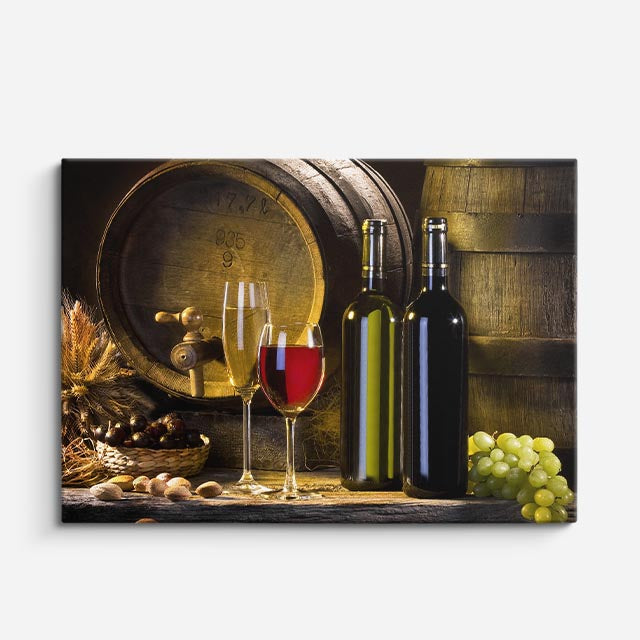 cuadro canvas vino vino de barrica horizontal