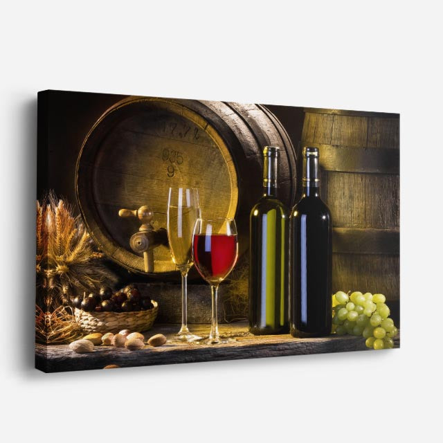 cuadro canvas vino vino de barrica horizontal